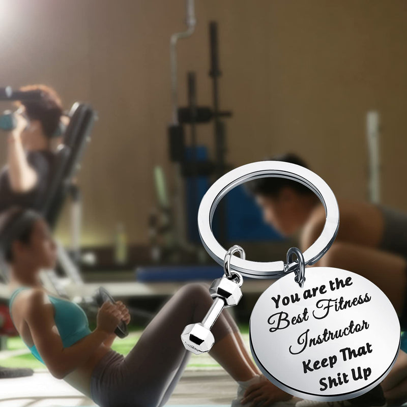 [Australia] - FAADBUK Fitness Instructor Keychain Personal Trainer Gift You are The Best Fitness Instructor Keep That Shit Thank You Gift for Fitness Instructor Fitness Instructor key 