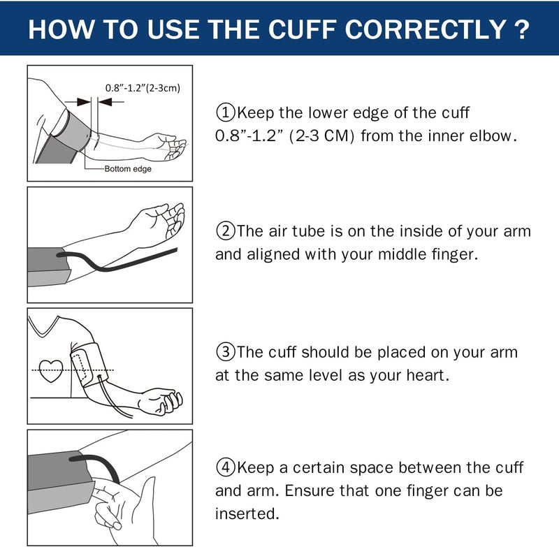 [Australia] - Small Blood Pressure Cuff, ELERA Replacement Small Cuff Applicable for 5.9”-9.5” (15-24CM) Small Arm, Cuff Only BP Machine Not Included Small（Pack of 1） 