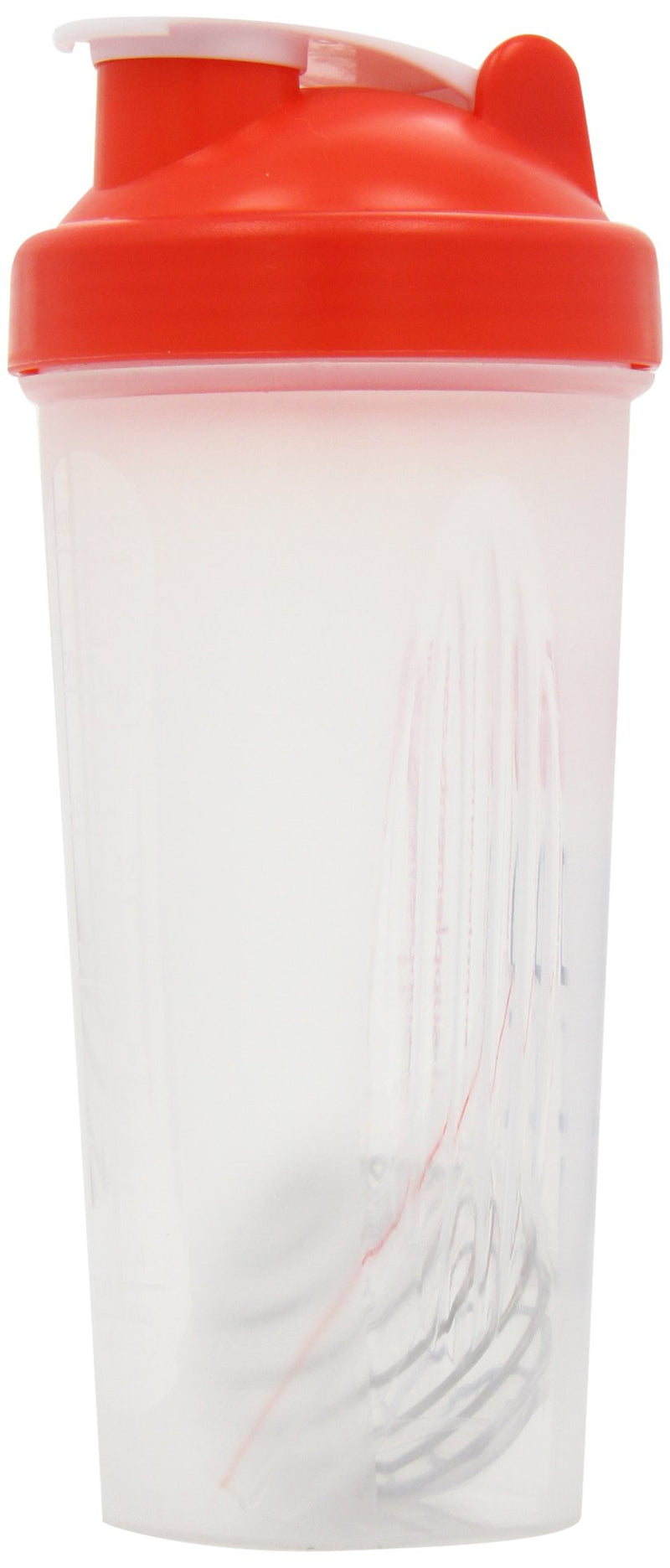 [Australia] - PhD Nutrition Mixball Shaker, Shaker for Protein Shakes, Wire Mixball Whisk, Red Non-Drip Screw Lid, Transparent Colour, 600 ml 