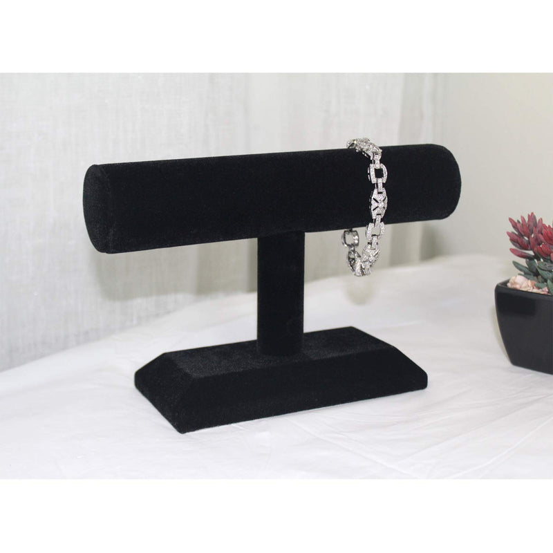 [Australia] - Mooca Bracelet Holder Jewelry Display Watch Bracelet Jewelry Stand Organizer Bracelet Bangle Holder, T-Bar Bracelet Stand for Home Organization, Black Velvet 