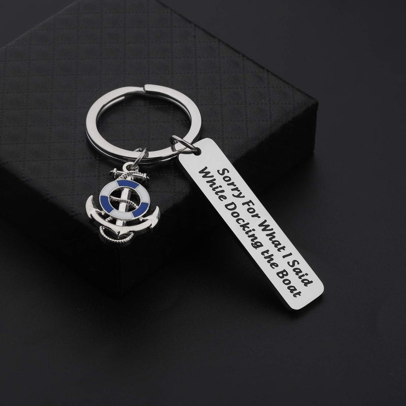 [Australia] - TIIMG Funny Sailor Sailing Gift Sorry for What I Said While Docking The Boat Keychain Gift for Navigators 