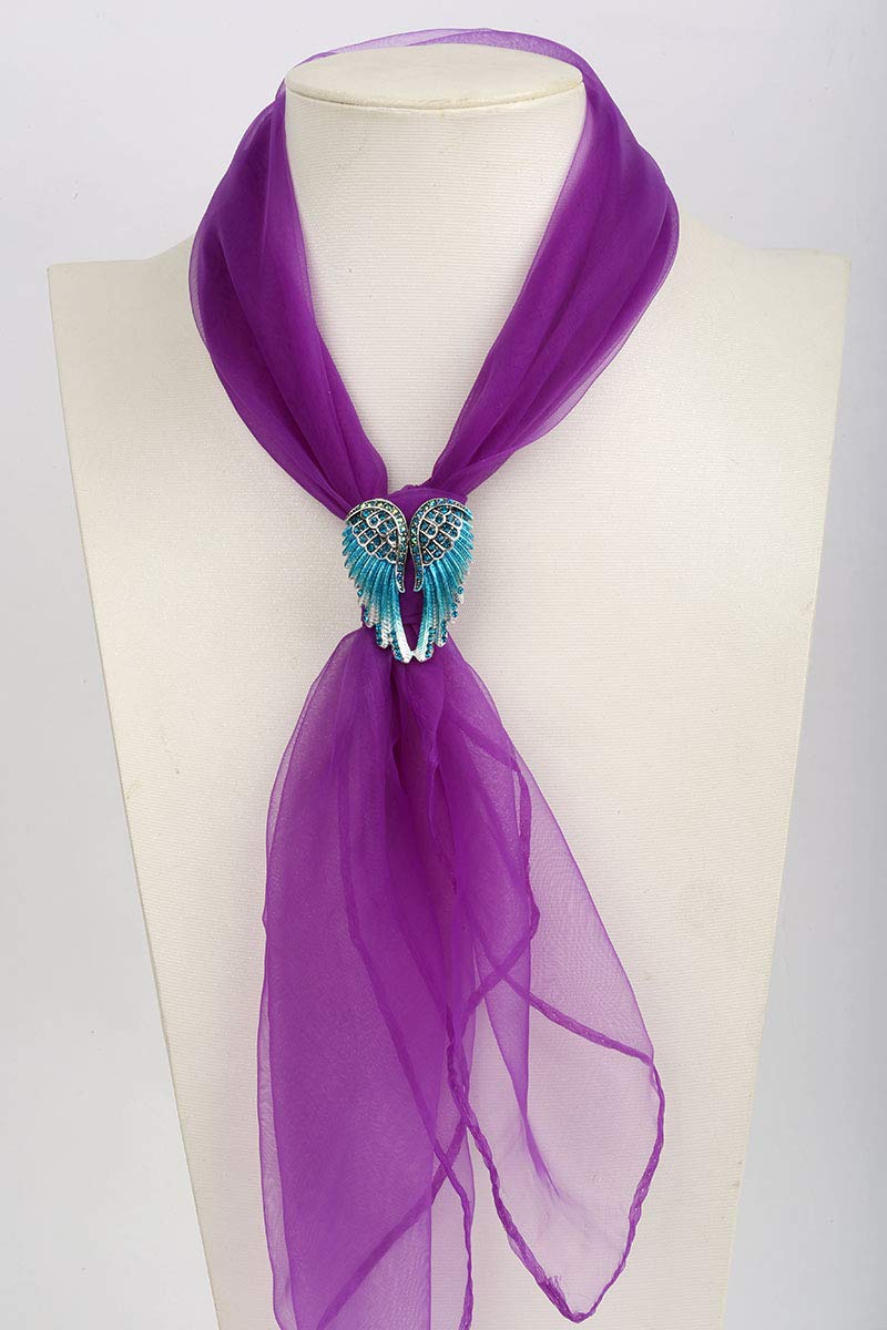 [Australia] - Angel Jewelry Women's Crystal Angel Wings Bling Pin Brooches Pendants blue 