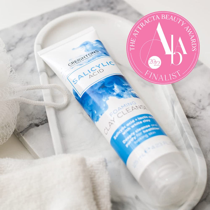 [Australia] - Creightons Salicylic Acid Foaming Clay Cleanser (125ml) - Contains Salicylic Acid & Lactic Acid with White Clay to Deeply Cleanse & Purify for Healthier Looking Skin. Dermatologically Tested 