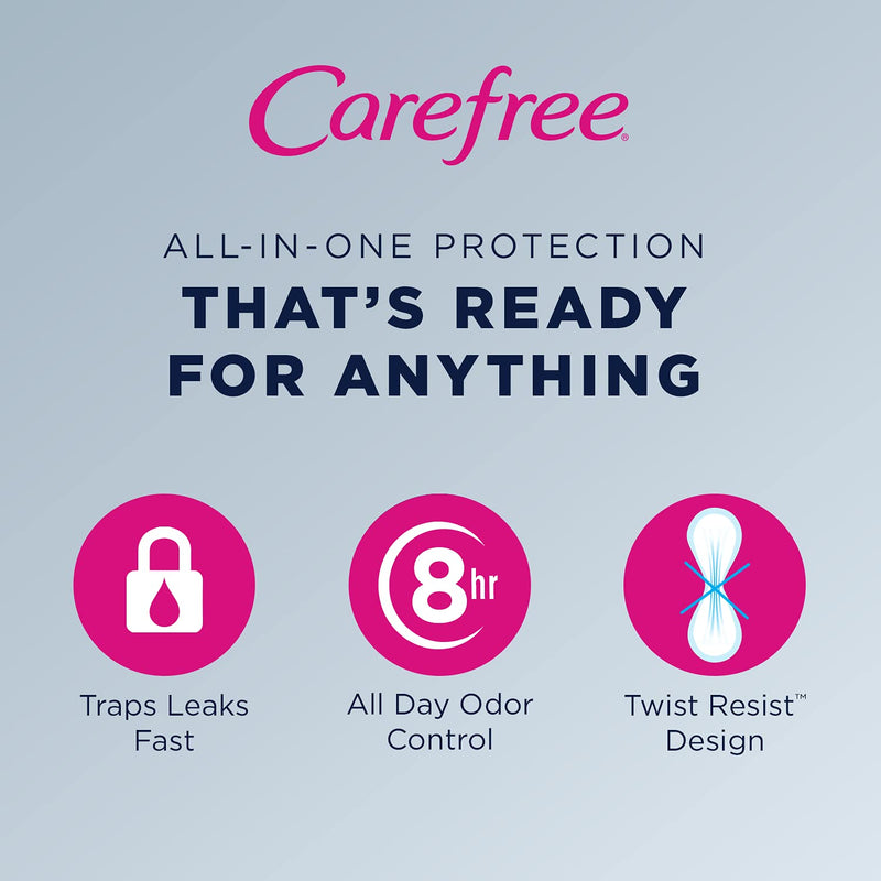 [Australia] - Care Free Acti-Fresh Body Shaped Regular Pantiliners, Fresh Scented, 54 Count (Pack of 1) , Package may vary 