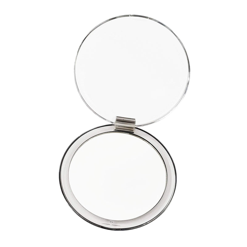 [Australia] - Rucci 3-in-1 Magnifying Compact Mirror, Clear Acrylic, 4 Inch Diameter 