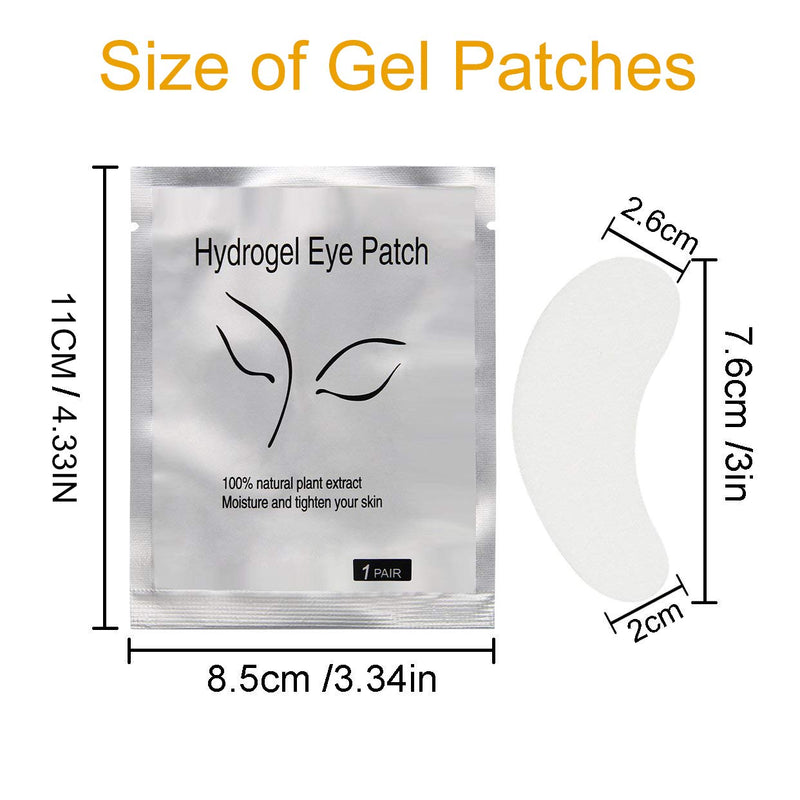 [Australia] - Under Eye Gel Pads, Jiasoval 50 Pairs Isolation Eyelash Extension Pads Lint Free Eyelash Patches, Under Eye Patches Hydrogel Eye Pads For Lash Extensions 