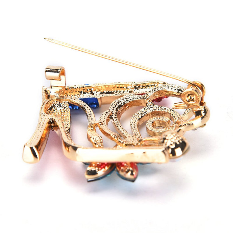 [Australia] - Lip Stick and High Heel Brooch for Women's Fashion Crystal Brooch Pin 