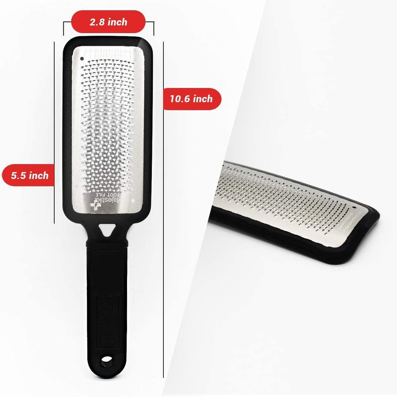 [Australia] - Foot Rasp Large Foot File And Callus Remover, Best Foot Care Pedicure Metal Surface Tool To Remove Hard Skin, Suitable On Both Wet And Dry Feet, Surgical Grade Stainless Steel File- Lifetime Warranty! 