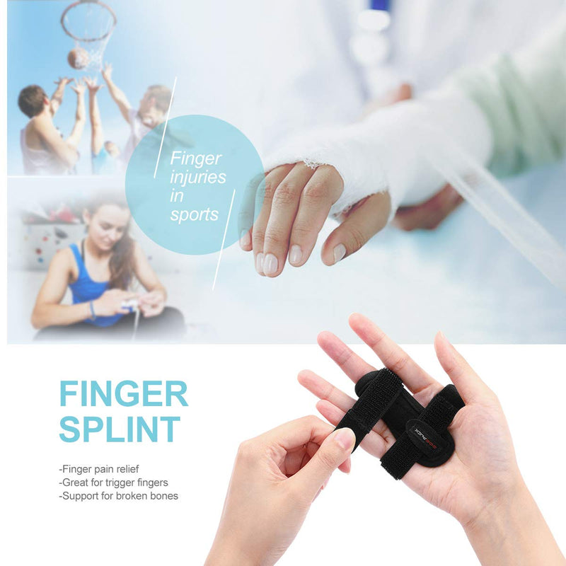 [Australia] - Trigger Finger Splint, Doeplex Finger Brace for Right / Left Hand Stabilizing Support for Sprains, Pain Relief, Mallet Injury, Arthritis, Tendonitis, Adjustable Thumb Brace with Built-in Strips 