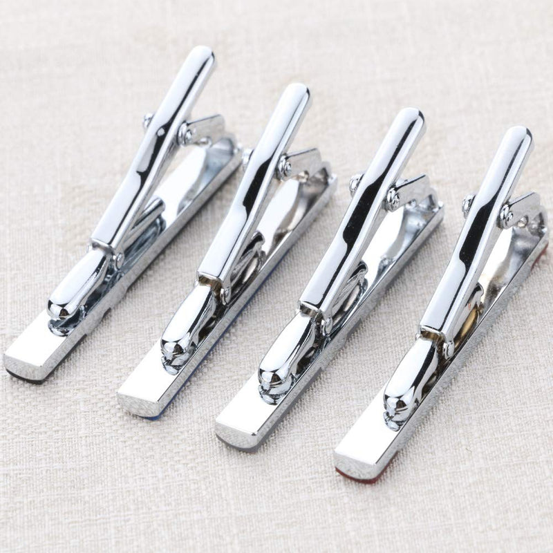 [Australia] - GWD Tie Clips for Men Wedding Business Classic Tie Bar Clip Set D style 