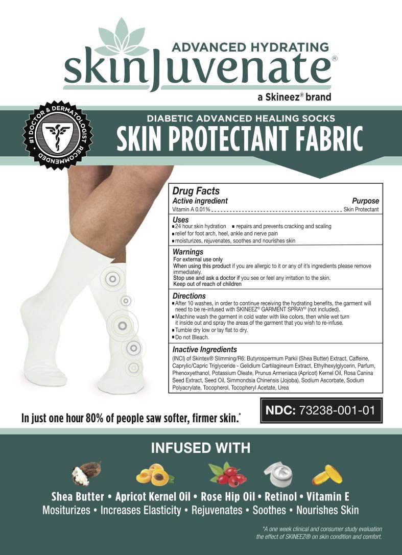 [Australia] - Seamless Hydrating Diabetic Sock (White, Small/Medium) White 