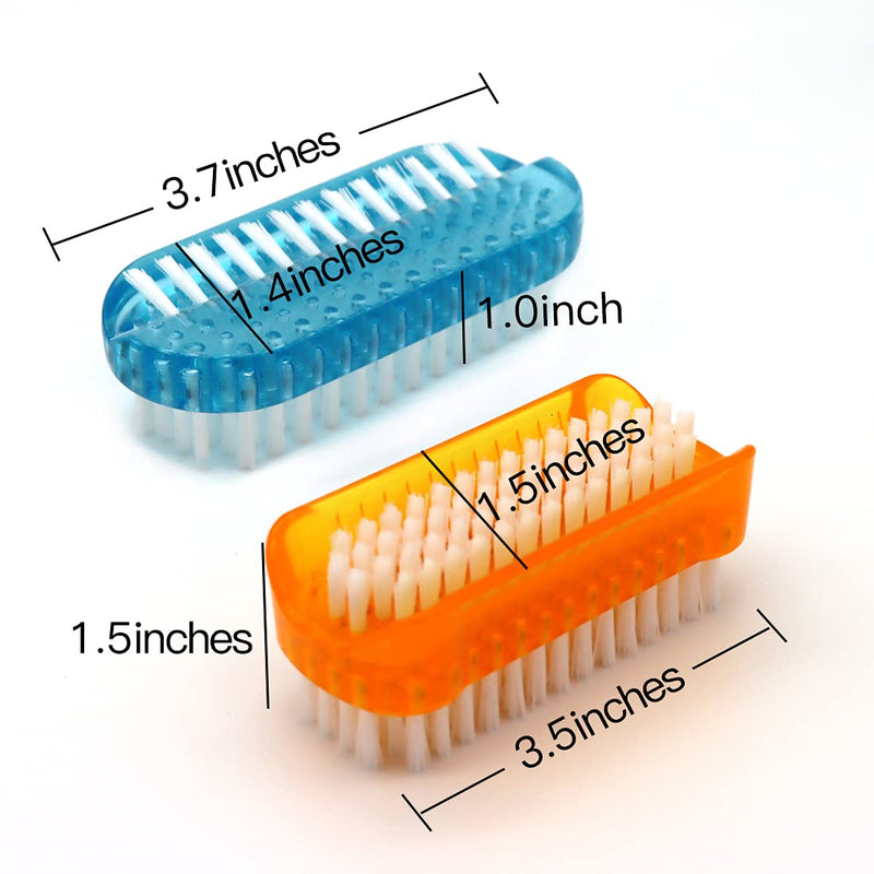 [Australia] - Cleaning Nail Brush Fingernail Scrub Brush Two Sided Hand Scrubbing Brushes Soft Stiff Bristles Nails Toes Scrubber For Men Women Kids,4 Pcs 