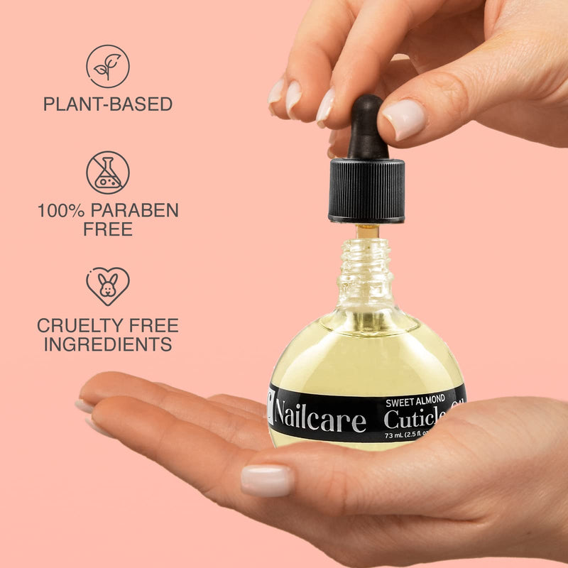 [Australia] - C CARE Sweet Almond Cuticle Revitalizing Oil 2.5 oz - Moisturizes and Strengthens Nails and Cuticles - Soothing and Nourishing - Paraben and Cruelty Free with Natural Ingredients - Dropper & Brush included 