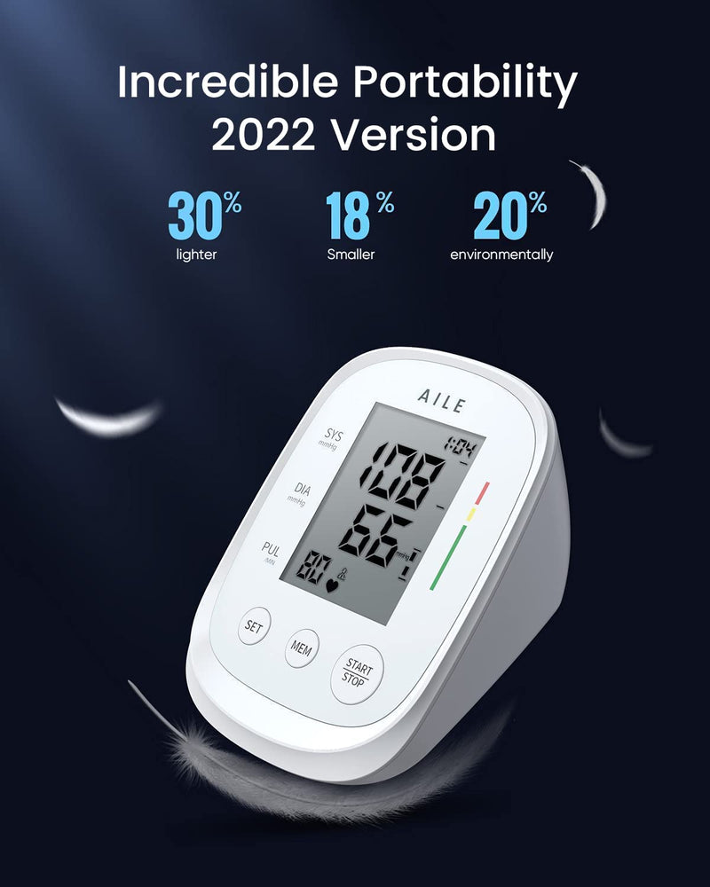 [Australia] - [2022] AILE Blood Pressure Machine for Home Use, Blood Press Machine for Home Use, Blood Pressure Monitor Upper Arm Large Cuff 8.7”-16.5” ( Blood Pressure Monitor Large Cuff ), 2*99 Reading 