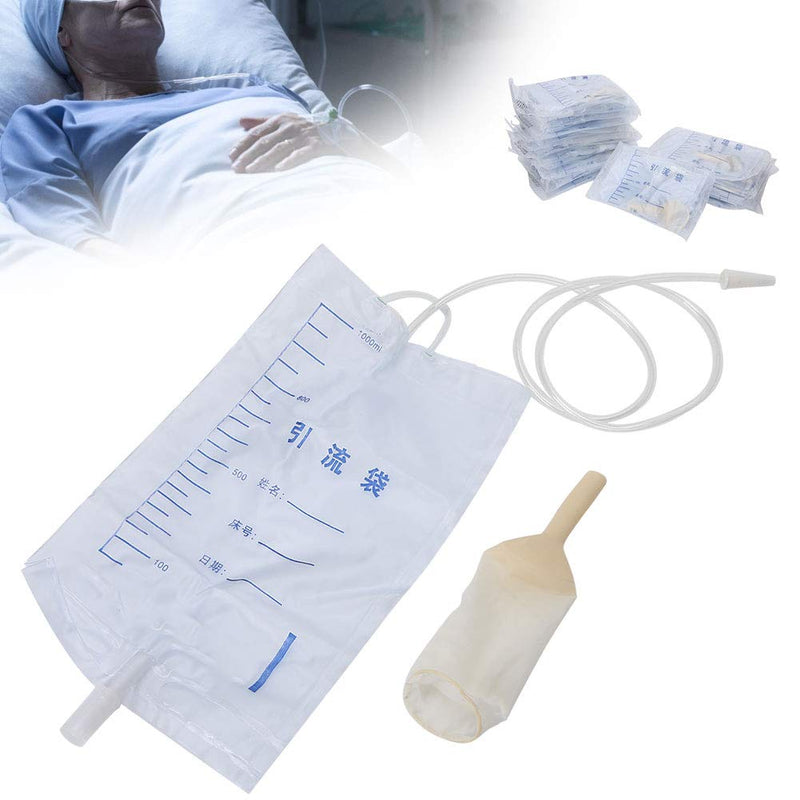 [Australia] - Yctze Male Urinal Bag, 25pcs Disposable Drainage Bag Urine Collection Bag Leg Bags Urine Drainage Bags,1000ML 