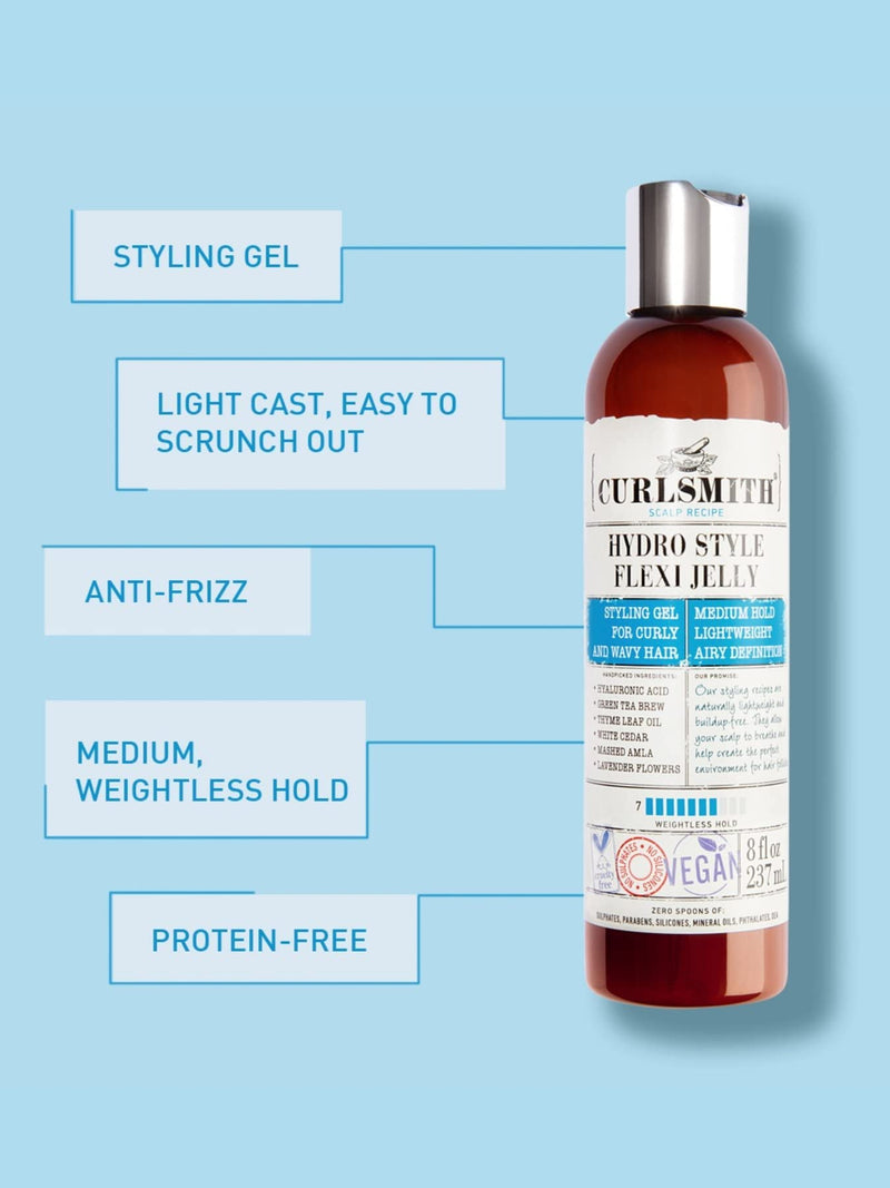 [Australia] - Curlsmith - Hydro Style Flexi-Jelly - Vegan Defining Gel for Wavy, Curly or Coily Hair (59ml) 59 ml (Pack of 1) 
