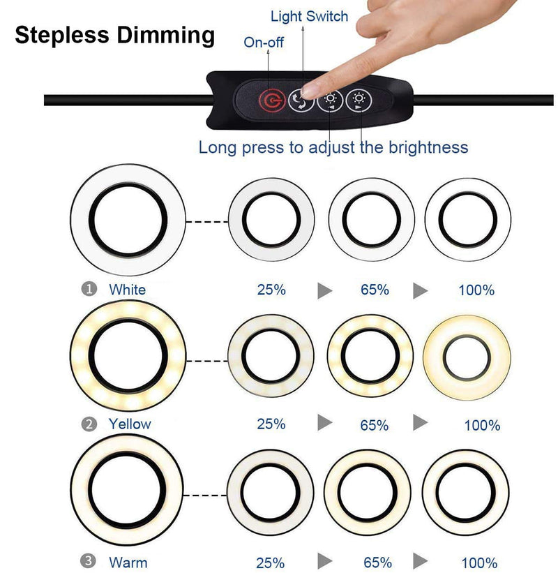 [Australia] - LED 3X Magnifier, Flexible Gooseneck Magnifier Lamp Strong Magnet Base, Can Be Positioned to Hold The Magnifier Where You Want Hands Free 