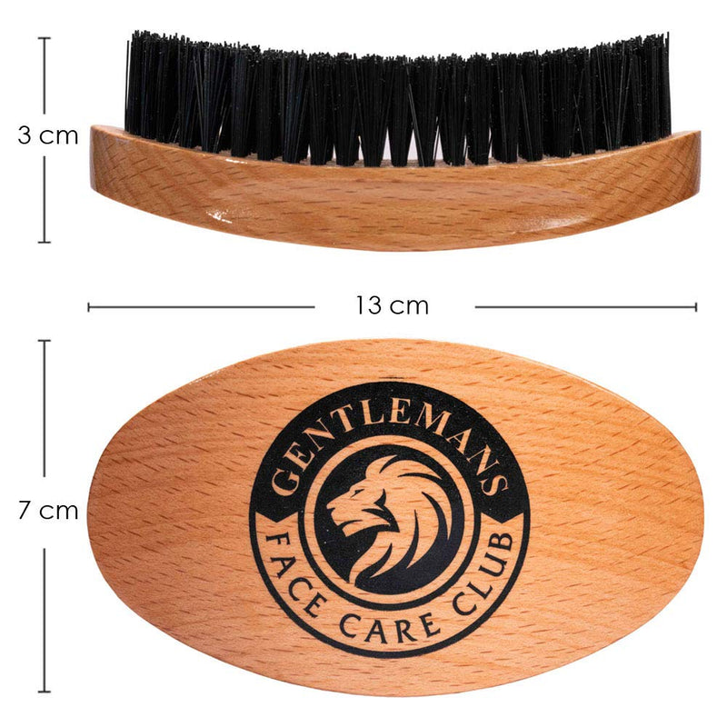 [Australia] - Vegan Friendly Beard Brush For Men - 100% Cruelty Free Non Animal Hair - Top Quality Synthetic Bristle With Natural Beech Wood Handle - Shape And Style Your Beard + Use With Beard Oil, Balm Or Wax 