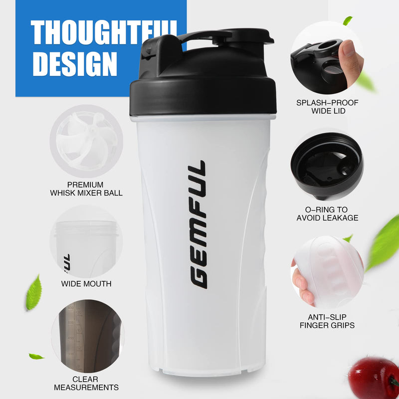 [Australia] - Shaker Bottle for Protein Mixes BPA-Free Leak Proof Smothies Mixer Water Cups 2 Pack 