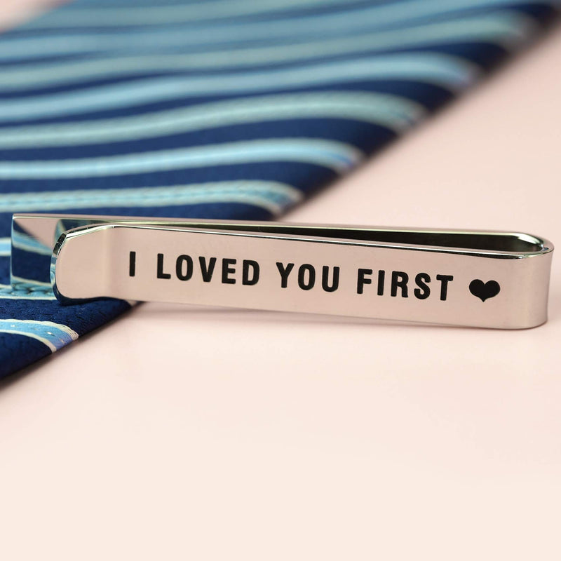 [Australia] - LParkin Father of The Bride Gifts Father of The Groom Gifts Wedding Tie Clips Gifts for Groomsmen from The Bride Stainless Steel Tie Bars Father of The Bride-White 