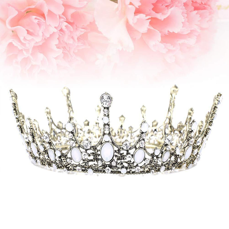[Australia] - Vintage Baroque Crystal Princess Diadem Wedding Bridal Diamante Rhinestone Tiara Crowns Pageant Quinceanera Prom Hair Jewelry 