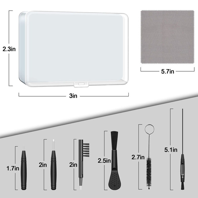 [Australia] - Hearing Aid Cleaning Kit, Hearing aid Cleaning Tools, Hearing Aid Brushes for Cleaning, Hearing Aid Earbuds Amplifier Earphone Earbuds Airpod Cleaner Kit, Hearing Aid Accessories with case (8 Pcs) 