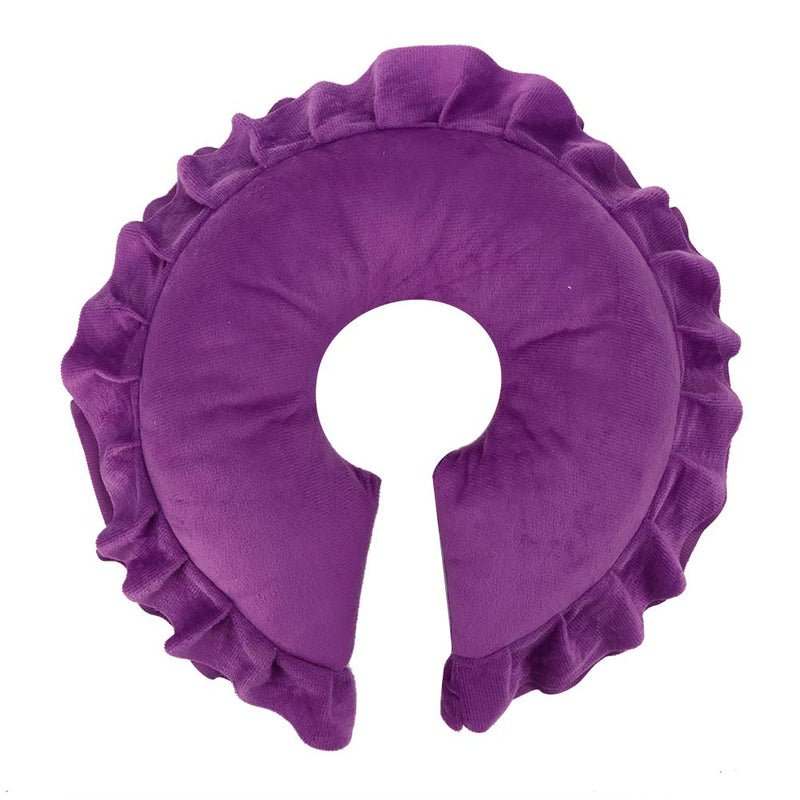 [Australia] - Face Pillow U-shaped Neck Support Cushion Massage Bed Face Pillow Spa Salon Massage Table Cradle Pillow Napping Cushion Soft Beauty Skin Care Travel Flight Head And Neck(Purple) 