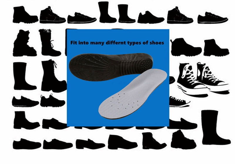 [Australia] - Shoe Insoles, Memory Foam Insoles, Providing Excellent Shock Absorption and Cushioning for Feet Relief, Comfortable Insoles for Men and Women for Everyday Use, L [US M: 8-12/W: 10-15] Black L [US M: 8-12/W: 10-15] 