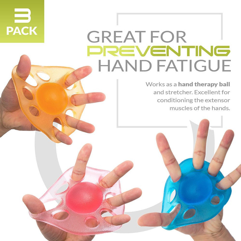 [Australia] - Finger Exerciser & Hand Strengthener 3 Pack(Light+Medium+Heavy) 