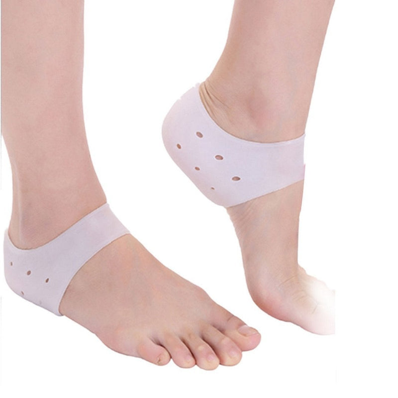 [Australia] - JIAHAO 1 Pair Silicone Gel Heel Pad Protector Cushion Shoe Feet Insole Sock Foot Care with Ventilation Holes 