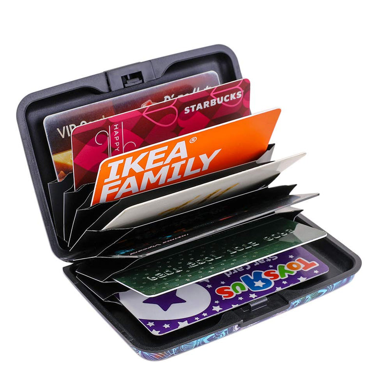 [Australia] - Elfish Mini RFID Aluminum Wallet Credit Cards Holder Business Card Case Metal ID Case for Men Women (Acolorful) Acolorful 