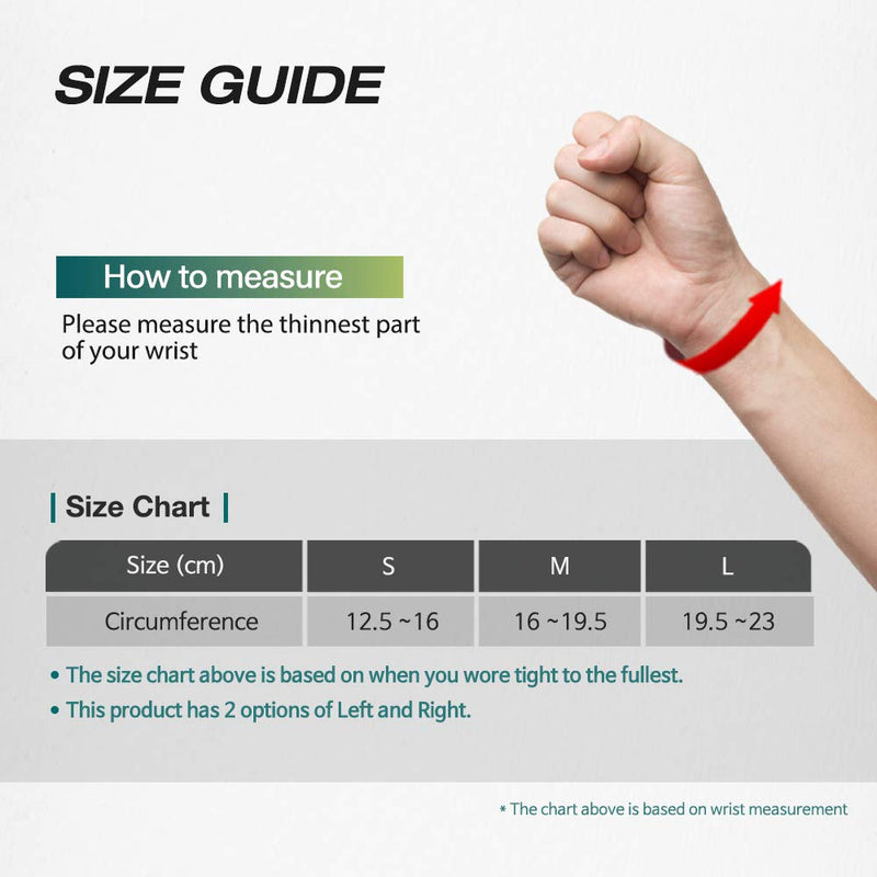 [Australia] - Sozo Boa Micro Adjustable Wrist Brace / Support / Bandage for Wrist Injury, Pain, Carpal Tunnel, Tendonitis and Arthritis. Wrist Support Brace with Splint (Left, Medium) Left 