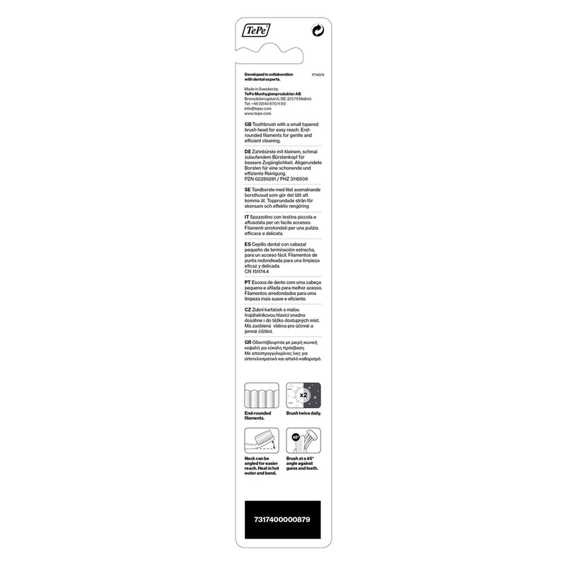 [Australia] - TePe Select Compact Medium Toothbrush / Small, user-friendly brush / 1 x Select Compact Medium brush 1x1 