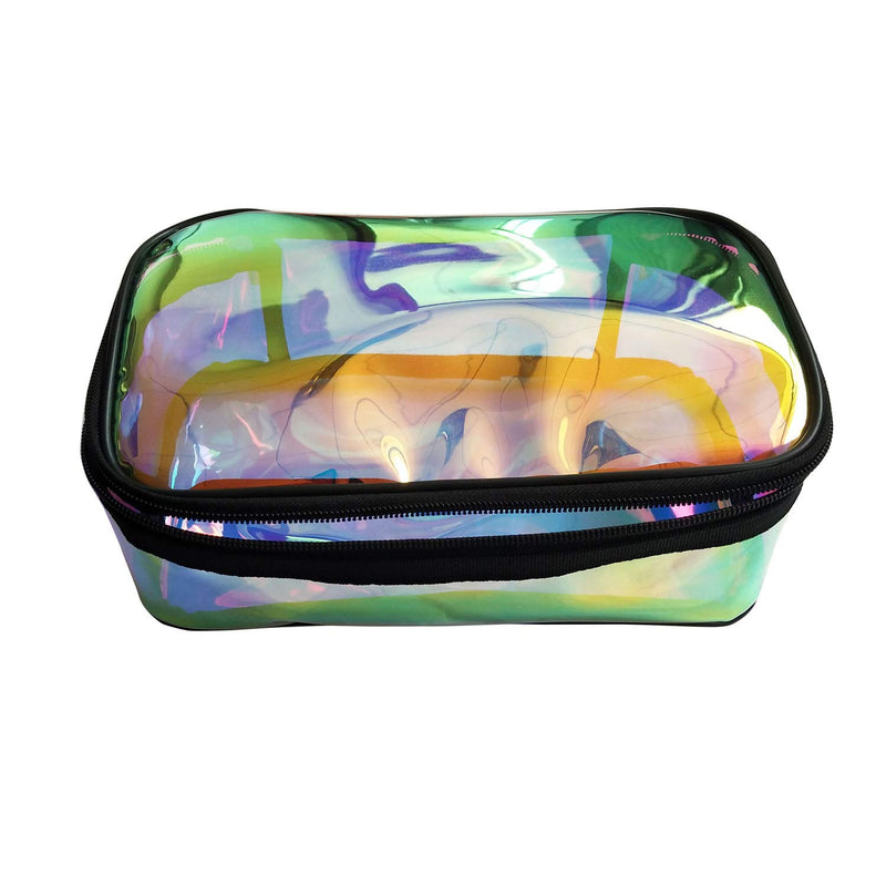 [Australia] - iridescent cosmetic bag travel toiletry bag holographic makeup bag travel makeup kit organizer pouch bag 