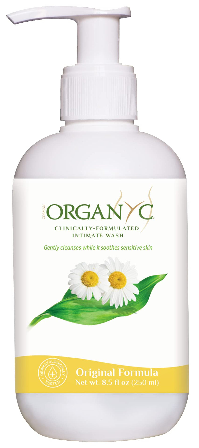 [Australia] - Organyc - Feminine Intimate Wash for Sensitive Skin - Free from Chlorine, Parabens, SLSSLES, and Synthetic Perfumes - 8.5 Fl Oz with Chamomile +Tea-Tree + Lavender 