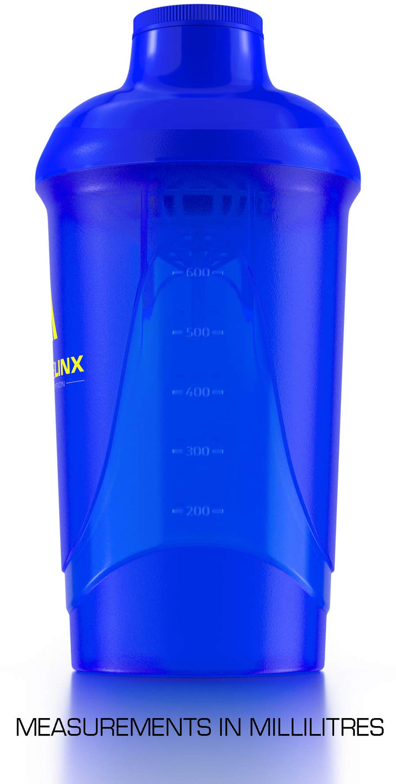 [Australia] - Protein Shaker Screw top 100% Leak Proof Drinks Bottle 600ml to 800ml by Musc (Stunning Blue) Stunning Blue Transparent 