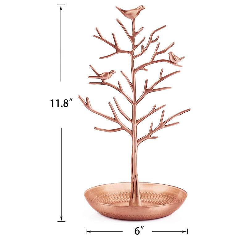 [Australia] - AUTODECO Retro Jewelry Tree Organizer for Necklaces and Earrings Ring Tree Holder Display Jewelry Tower Tree Great Gift for Women Girl Bronze Xy010-bronze 