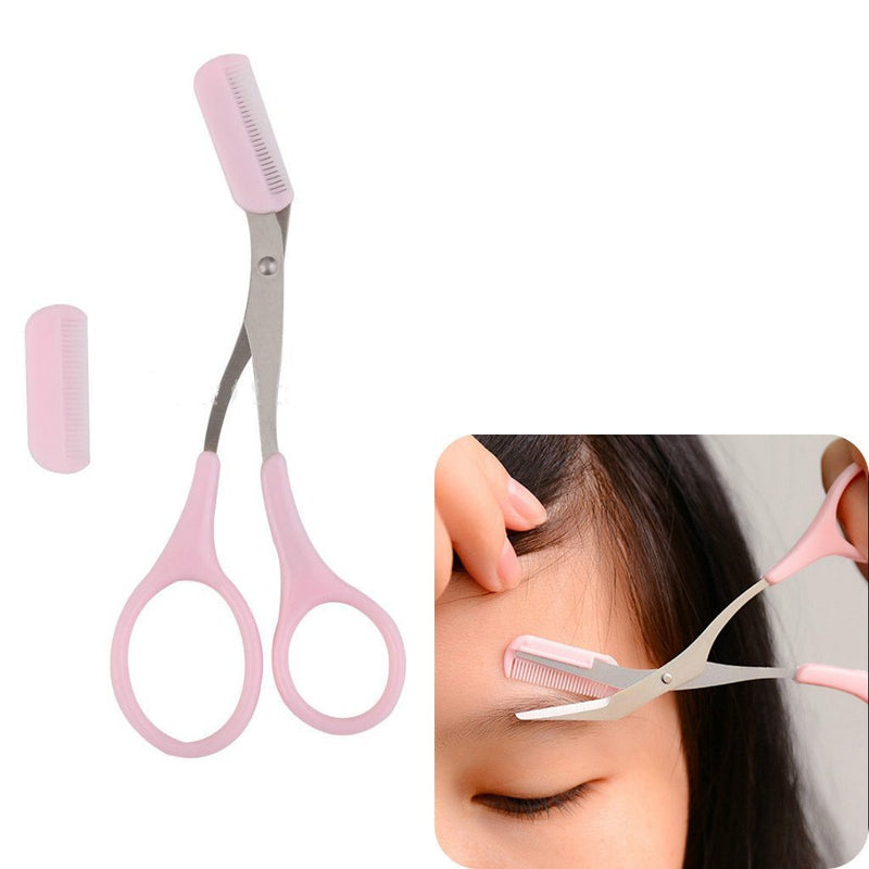 [Australia] - BeeSpring Women Eyebrow Trimmer Comb Eyelash Hair Scissors Cutter Remover Makeup Tool 