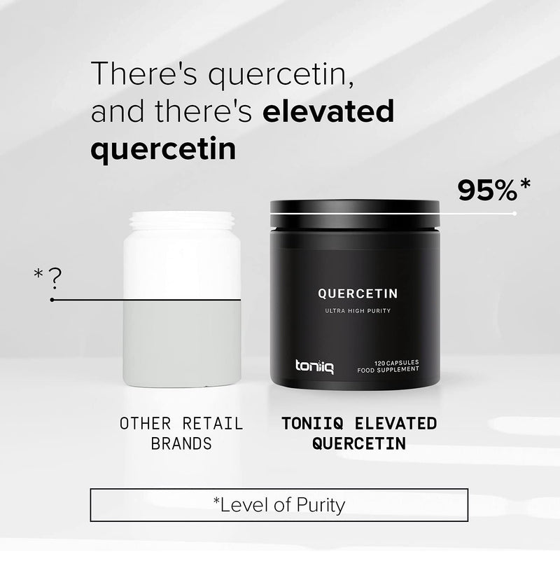 [Australia] - Ultra High Purity Quercetin Capsules - 95%+ Highly Purified and Highly Bioavailable - 1000mg Per Serving - 120 Capsules Quercetin Supplement 