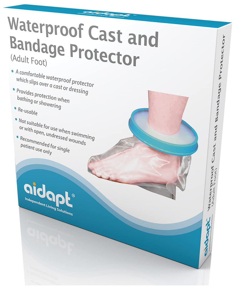 [Australia] - Aidapt Adult Reusable Waterproof Protector For Feet to Keep Casts, Bandages and Dressings Dry on Feet, Ankles and Toes When Showering and Bathing. Standard 