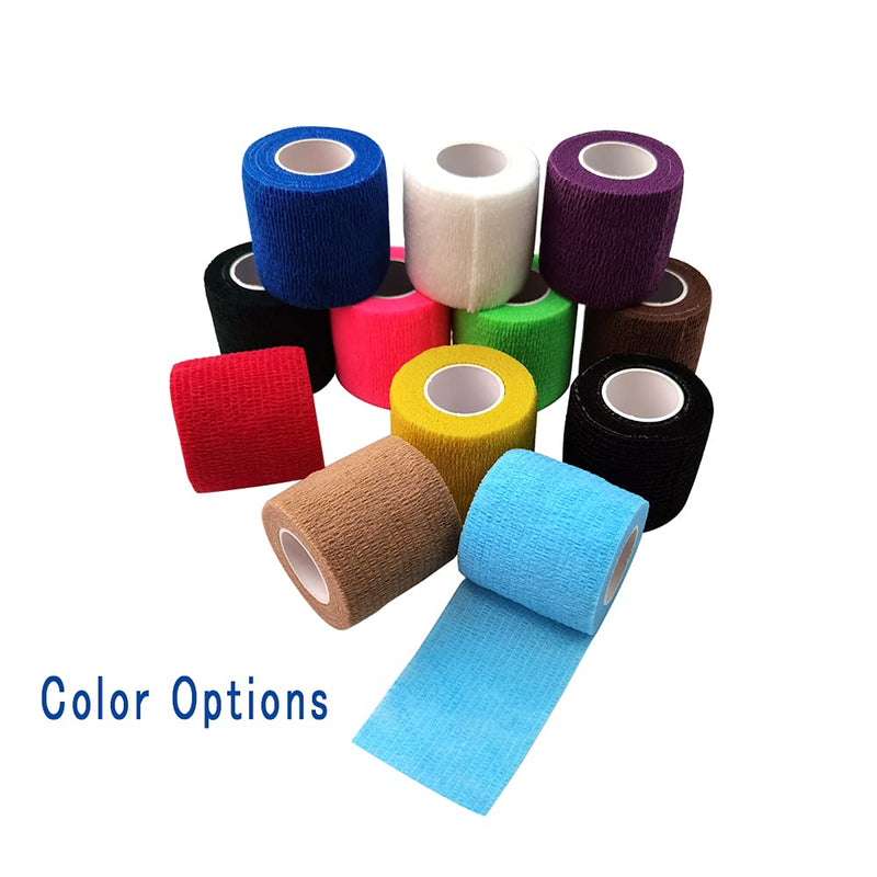 [Australia] - [12 Pack-1"x5Yards]Self Adhesive Bandage Wrap,Athletic Tape,Sports Tape,Wrist and Ankle Wrap Tape,Cohesive Bandage for Vet Wrap(Skin Color) 12rolls Skin 
