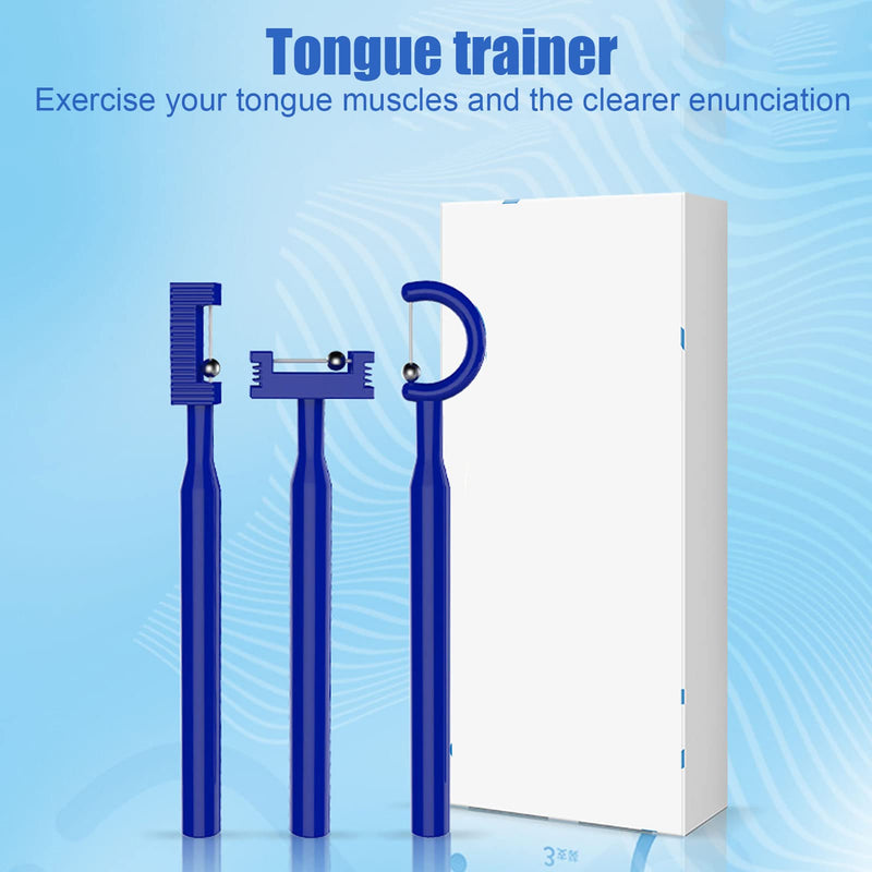 [Australia] - 3-piece Tongue Tip Exercise Set, Children Tongue Tip Exerciser Mouth Trainer Oral Muscle Strength Tongue Training Tool for Clear Speech 