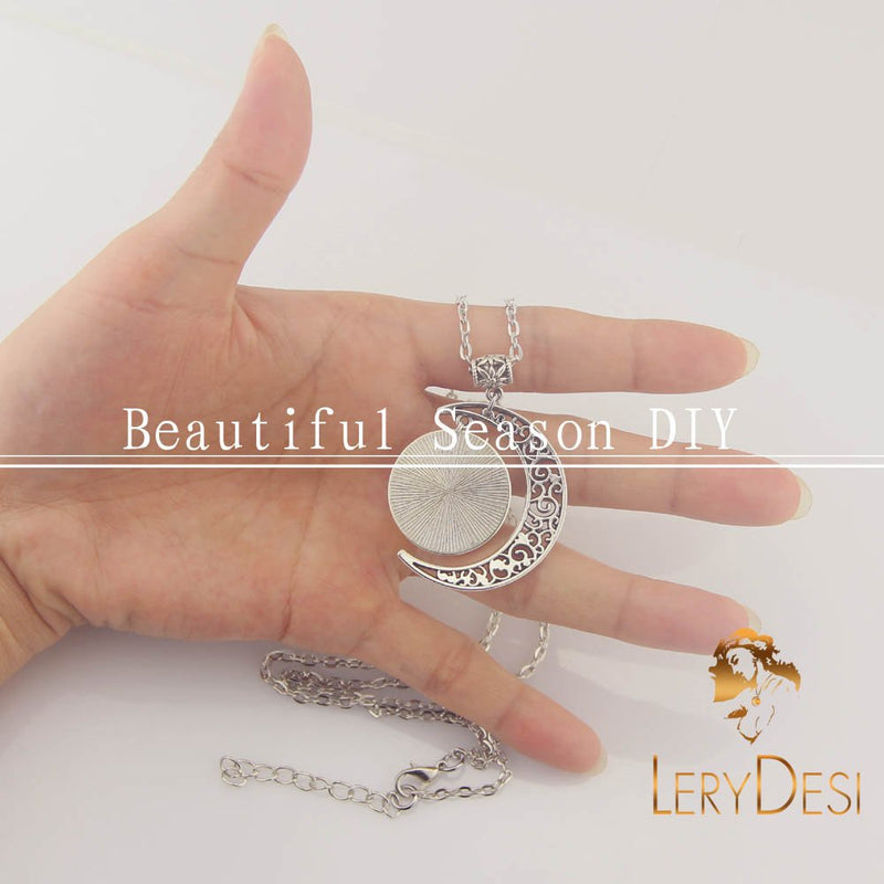 [Australia] - Moon jewelry Vintage Globe necklace Planet Earth World Map Art pendant World Map necklace BFF Gifts 18 inch 