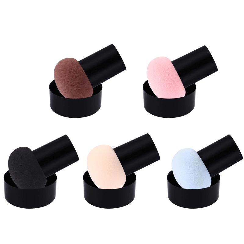 [Australia] - Lurrose 5pcs Foundation Sponge Powder Puff Mushroom Head Dry Wet Dual-use Cosmetic Sponge Face Puffs BB Cream Air Cushion Makeup Tools(Random Color) 