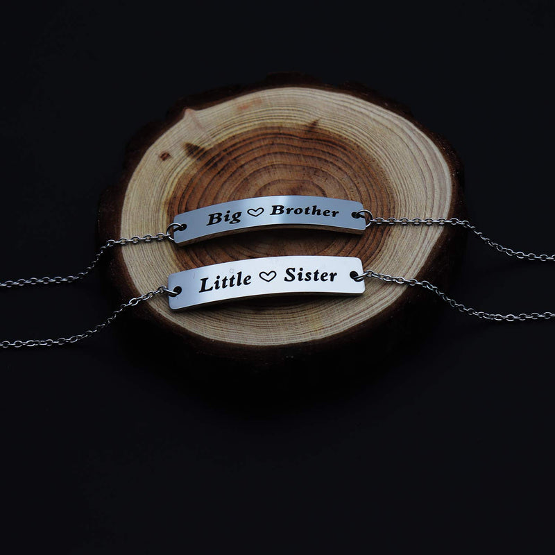 [Australia] - Huiuy Big Sister Little Brother Sibling Matching Keyring Set Family Jewelry Gifts for Brother from Sister Big Brother Little Sister-b 