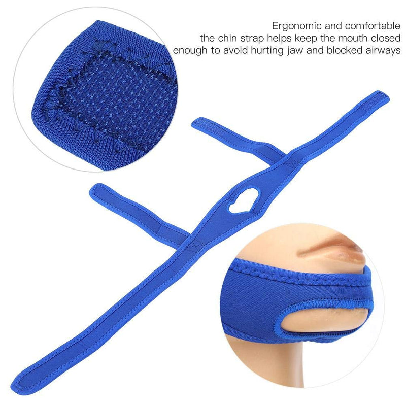 [Australia] - Vbestlife Anti-snore Strap, Adjustable Anti Snoring Chin Strap Snore Reduction Sleep Aids Devices Chin Strap Blue 