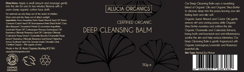 [Australia] - Alucia Organics Certified Organic Deep Cleansing Balm 50g 