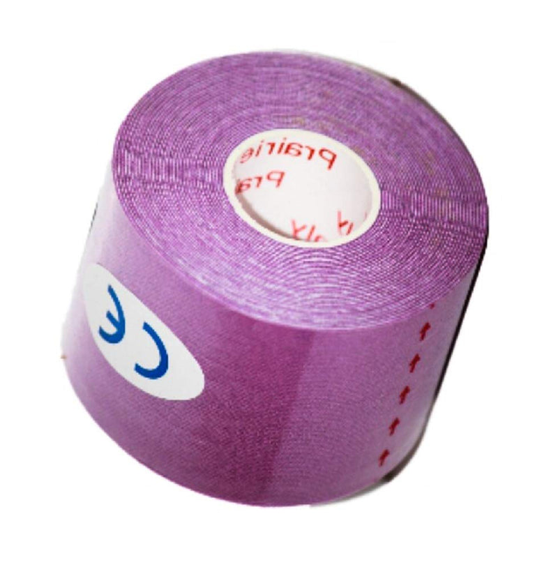 [Australia] - PreCut Kinesiology Tape Sport Pro (20 Pre Cut 10 Inch Strips per Roll) Athletic Recovery Muscle Support Physio Therapeutic Aid (Purple) (Single Roll) Purple 1 Count (Pack of 1) 