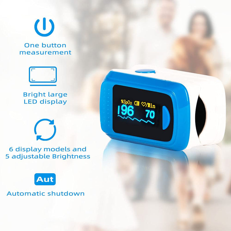 [Australia] - BLT M70CB Fingertip Pulse Oximeter, SpO2 Blood Oxygen Level Saturation Sats Monitor for Adults Meets Medical Standard UK Guidance, Finger Pulse Oximeter CE Approved, Not Related To NHS, No Bluetooth 
