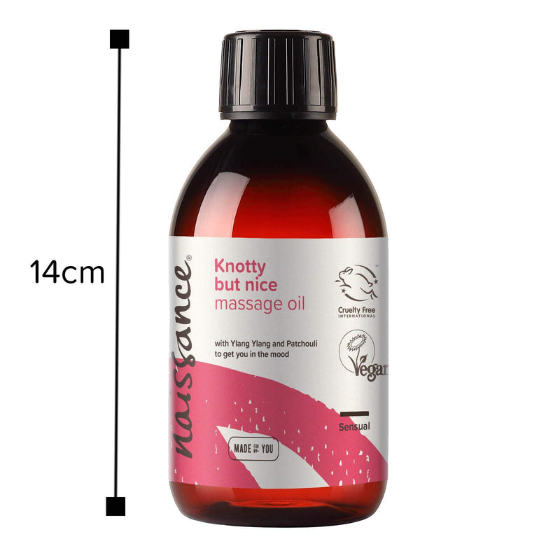 [Australia] - Naissance 'Knotty But Nice' Massage Oil 250ml, 100% Blend of Grapeseed with Ylang Ylang, Patchouli, Clary Sage, Orange, Grapefruit, Frankincense, Black Pepper Essential Oils 